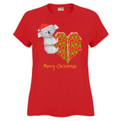 Koala Origami and its Heart gift wrapped for Christmas - Mens Surf Style TShirt - Sportage Ladies Surf Style T Shirt