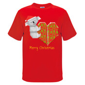 Koala Origami and its Heart gift wrapped for Christmas - Mens Surf Style TShirt - Mens Surf Style TShirt