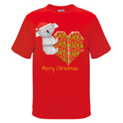 Koala Origami and its Heart gift wrapped for Christmas - Mens Surf Style TShirt - Mens Surf Style TShirt