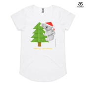 Christmas Origami Koala and cute baby - ASColour Ladies Mali T Shirt