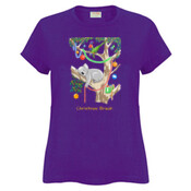 Sleeping Christmas Koala - Sportage Ladies Surf Style T Shirt