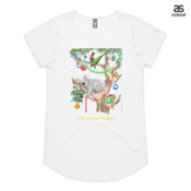 Sleeping Christmas Koala - ASColour Ladies Mali T Shirt