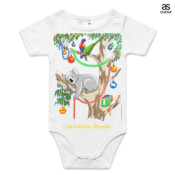 Sleeping Christmas Koala - ASColour Baby Onesie