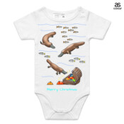 Platypus Christmas Treasure - ASColour Baby Onesie