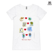 Who eats what? (Boy) - ASColour Ladies "Bevel" V-Neck Tshirt