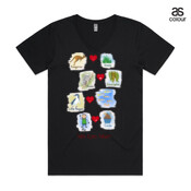 Who eats what? (Boy) - ASColour "Tarmac" Men's V-Neck T Shirt