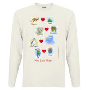 Who eats what? (Boy) - Men's 'Sportage Hawkins' Long Sleeve Tee