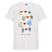 Who eats what? (Boy) - Mens "Gemini" Regular V Neck T-Shirt