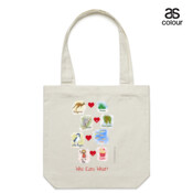 Who eats what? (Girl) - Canvas Tote Carry Bag