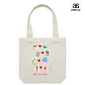 Who eats what? (Girl) - Canvas Tote Carry Bag