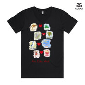 Who eats what? (Girl) - ASColour "Tarmac" Men's V-Neck T Shirt