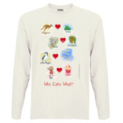 Who eats what? (Girl) - Men's 'Sportage Hawkins' Long Sleeve Tee