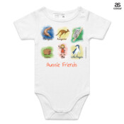 Aussie Friends (Girl) - ASColour Baby Onesie