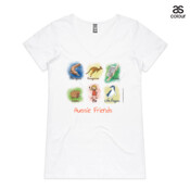 Aussie Friends (Girl) - ASColour Ladies "Bevel" V-Neck Tshirt