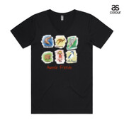 Aussie Friends (Girl) - ASColour "Tarmac" Men's V-Neck T Shirt