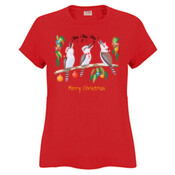 Kookaburras Australian Christmas Carols - Sportage Ladies Surf Style T Shirt