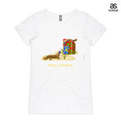 Platypus and Christmas Gifts - ASColour Ladies "Bevel" V-Neck Tshirt
