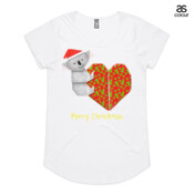 Koala Origami and its Heart gift wrapped for Christmas - Mens Surf Style TShirt - ASColour Ladies Mali T Shirt