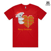 Koala Origami and its Heart gift wrapped for Christmas - Mens Surf Style TShirt - ASColour Men's Staple Tee