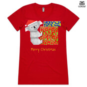 Koala Origami and colorful Christmas Gift boxes - ASColour Ladies Wafer TShirt