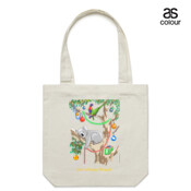 Sleeping Christmas Koala - Canvas Tote Carry Bag