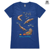 Platypus Christmas Treasure - ASColour Ladies Wafer TShirt