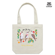Kookaburras Australian Christmas Carols - Canvas Tote Carry Bag