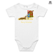 Platypus and Christmas Gifts - ASColour Baby Onesie